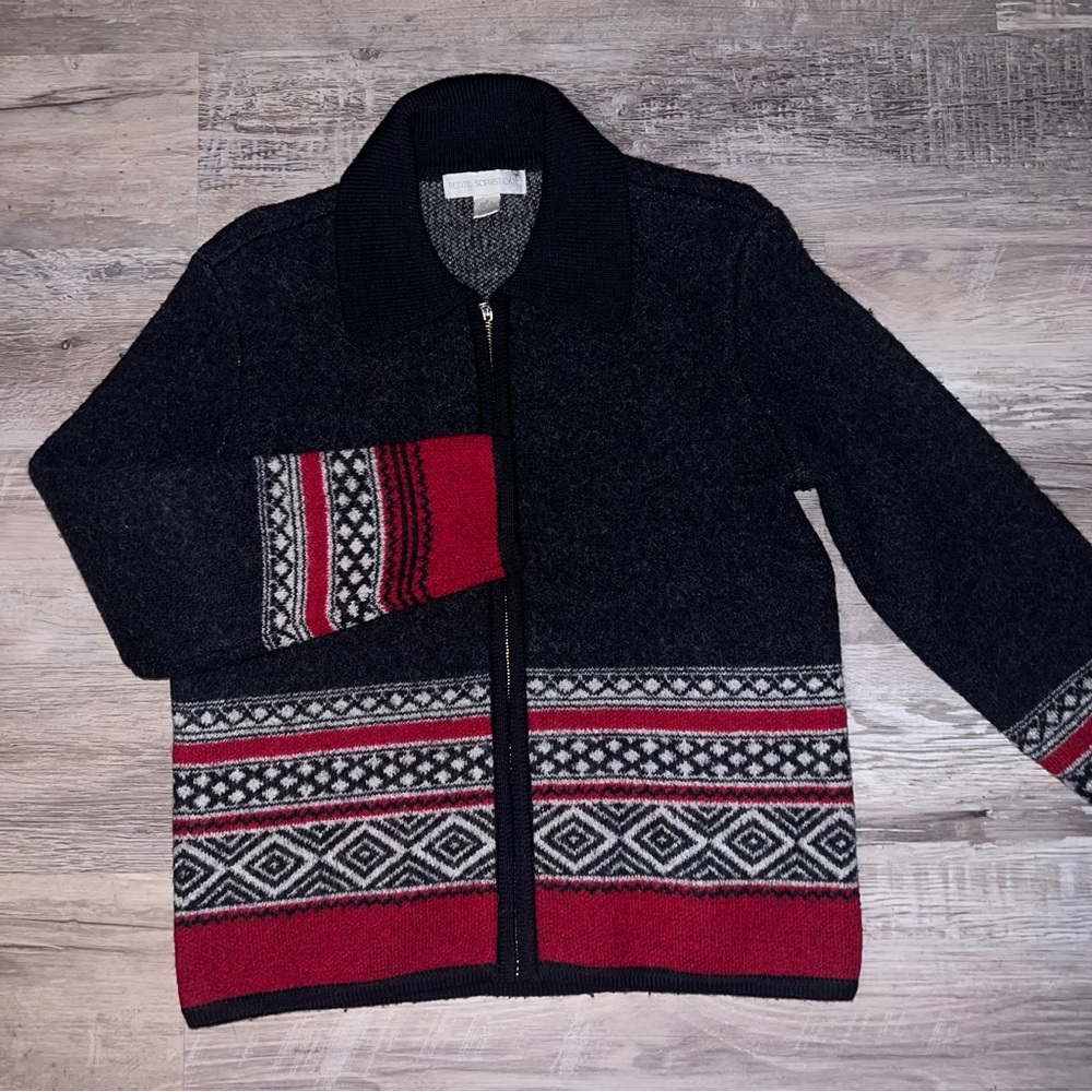 WOOL ZIP UP WINTER SWEATER